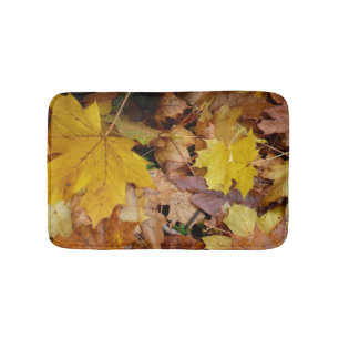 Alfombrilla De Baño Maple caído deja naturaleza otoño amarilla