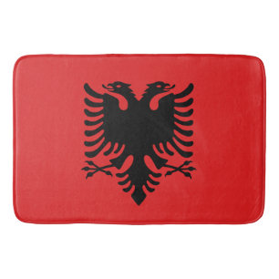 Alfombrilla De Baño Máquina de baño grande con bandera de Albania