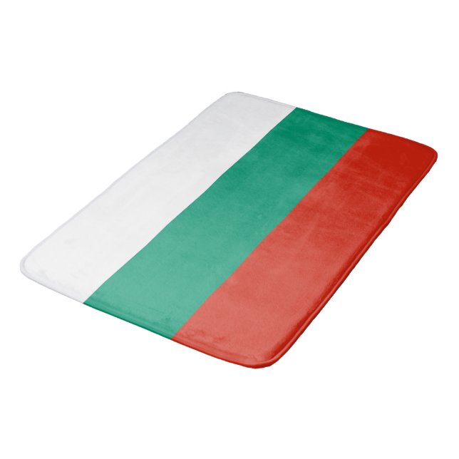 Alfombrilla De Baño Máquina de baño grande con bandera de Bulgaria (Angular)