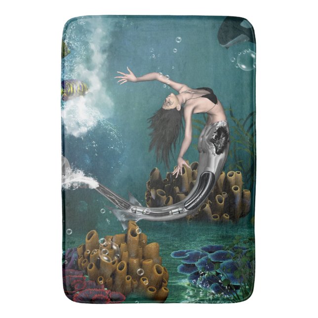 Alfombrilla De Baño Maravillosa sirena de vapor (Frente vertical)