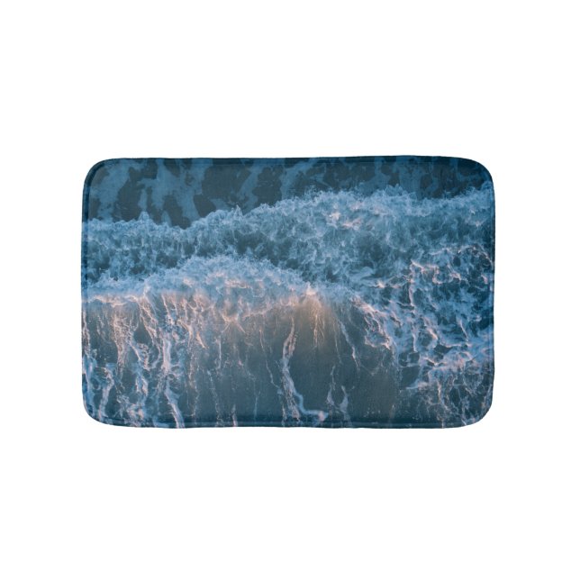 Alfombrilla De Baño Maravillosas olas azules (Anverso)