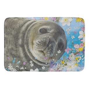 Alfombrilla De Baño Maravion de cuento de hadas en el océano de las fl