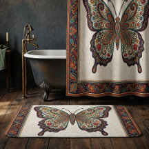 Marco de mariposa de flores boho de paisley