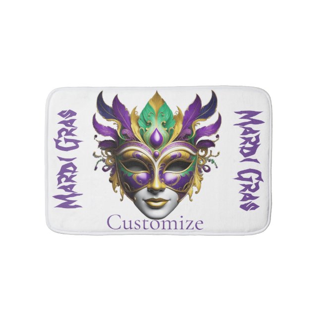 Alfombrilla De Baño Mardi Gras Mask Thunder_Cove (Anverso)