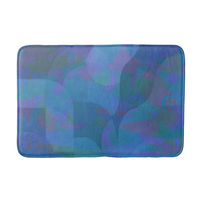 Alfombrilla De Baño Mareas de Azure - Geometría de abstracto oceánico (Anverso)