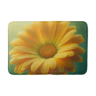 Alfombrilla De Baño Margarita Amarilla Suave 