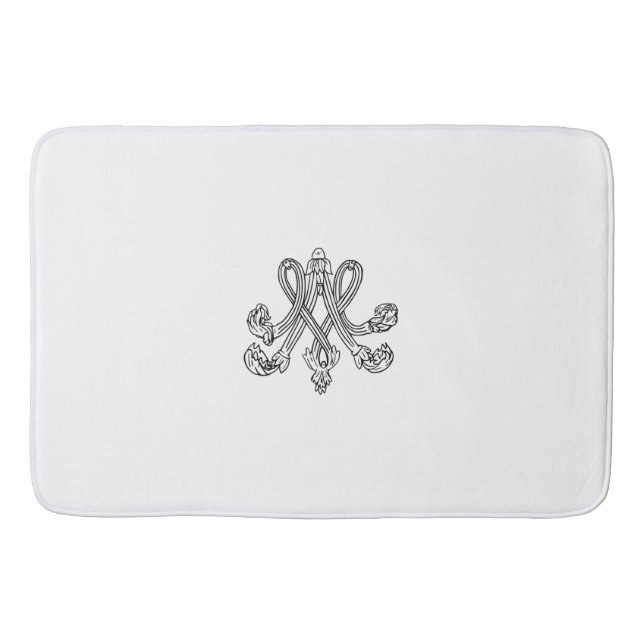 Alfombrilla De Baño Marie Antoinette – Monogramm – Monogram initials (Anverso)