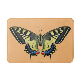 Alfombrilla De Baño Mariposa amarilla y negra