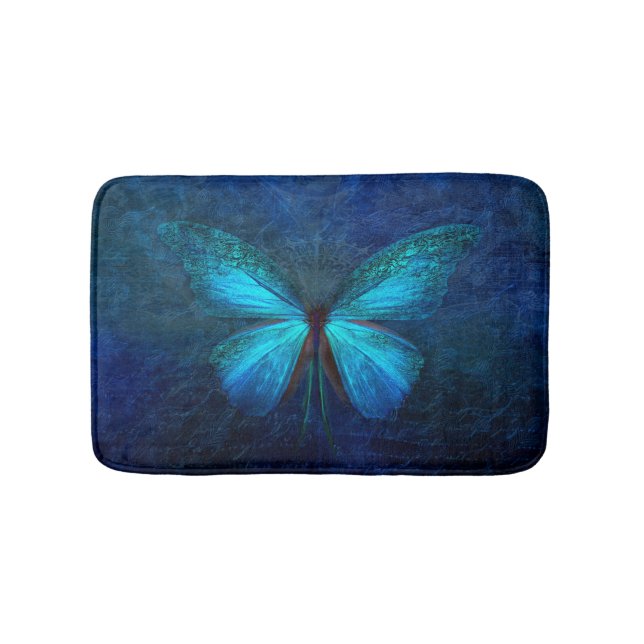 Alfombrilla De Baño Mariposa azul (Anverso)