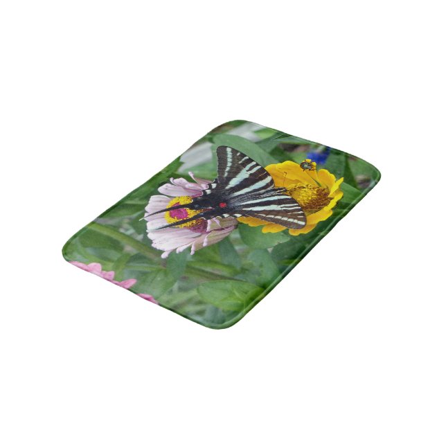 Alfombrilla De Baño Mariposa cebra (Angular)