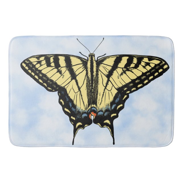 Alfombrilla De Baño Mariposa Cola de Golondrina Amarilla del Sudoeste  (Anverso)