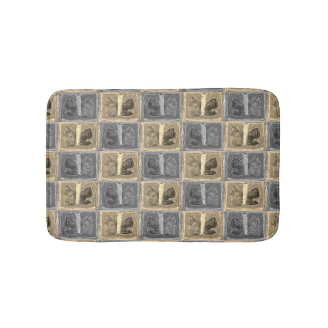 Alfombrilla De Baño Mariposa colorida | Filtros | Media caída | (Anverso)