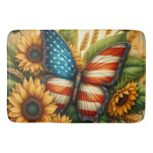 Mariposa de bandera estadounidense patriótica y gi