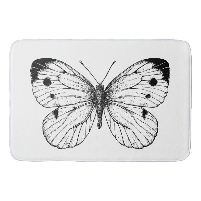 Alfombrilla De Baño Mariposa de col (Anverso)