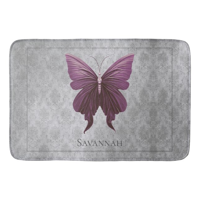 Alfombrilla De Baño Mariposa de Magenta Jeweld (Anverso)