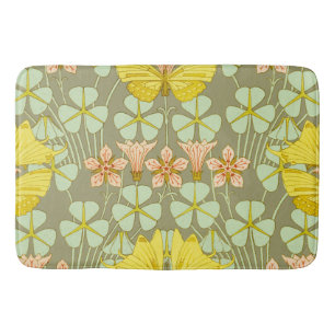 Alfombrilla De Baño Mariposa Floral Colorido Botánico