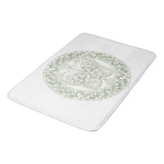 Alfombrilla De Baño Mariposa Mandala - Bath Mat (Angular)