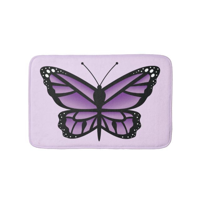 Alfombrilla De Baño Mariposa morada (Anverso)