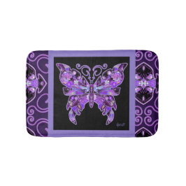 Alfombrilla De Baño Mariposa morada 31