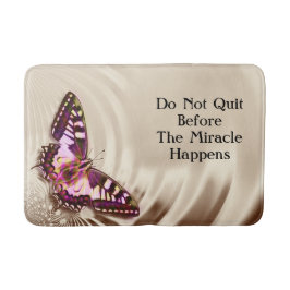 Alfombrilla De Baño Mariposa sobre fondo satinado