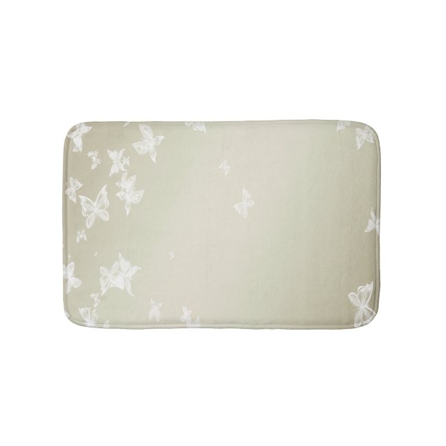 Alfombrilla De Baño Mariposas blancas (Anverso)