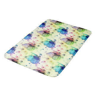Alfombrilla De Baño Mariposas de color agua Mat