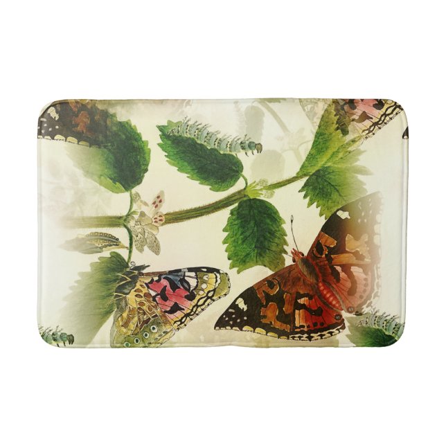 Alfombrilla De Baño Mariposas de jardín (Anverso)