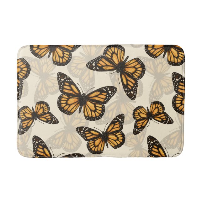 Alfombrilla De Baño Mariposas monarcas (Anverso)