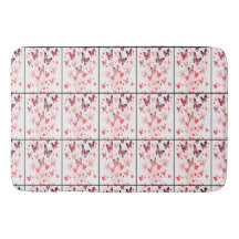 Mariposas rosadas y corazones románticos