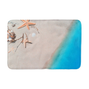 Alfombrilla De Baño Mariscal de playa tropical de arena