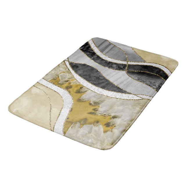 Alfombrilla De Baño Mármol Agata Oro Glam 7 (Angular)