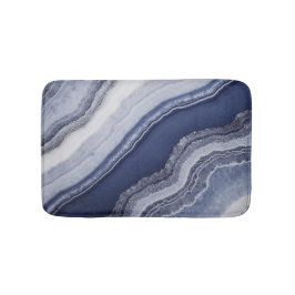 Alfombrilla De Baño Mármol azul blanco agitar