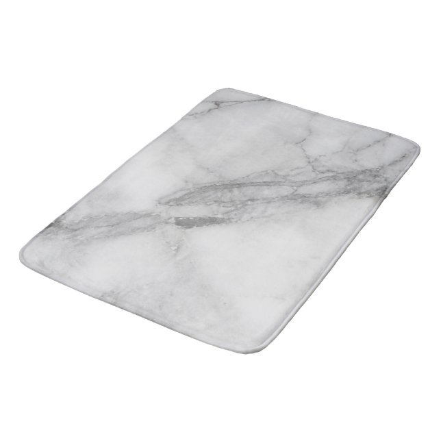 Alfombrilla De Baño Mármol Blanco (Angular)