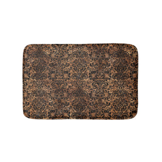 ALFOMBRILLA DE BAÑO MÁRMOL DAMASK2 Y BROWN NEGROS (R) DE PIEDRA