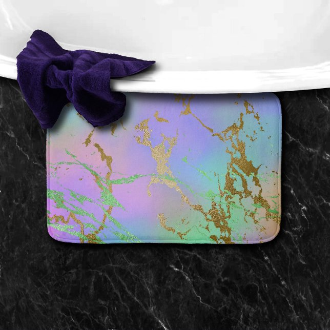 Alfombrilla De Baño Mármol del Milenio | Jugador Pastel Arcoiris Ombre (Subido por el creador)