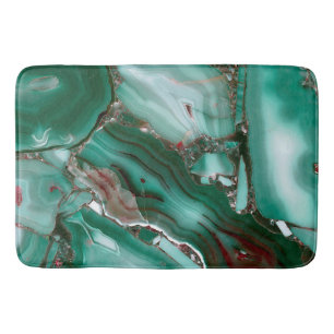 Alfombrilla De Baño Mármol Gemstone Agate de lujo malaquita
