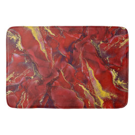 Alfombrilla De Baño Mármol Rojo
