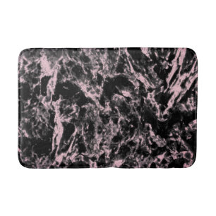 Alfombrilla De Baño Mármol rosa y negro