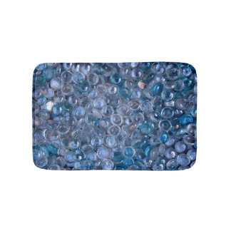 Alfombrilla De Baño Mármoles de vidrio azul y transparente reflectante
