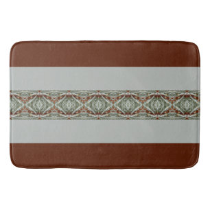 Alfombrilla De Baño Marrón de cacao con verde