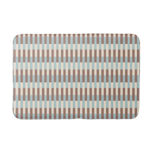 Alfombrilla De Baño Marrón Tan Azul Rayas