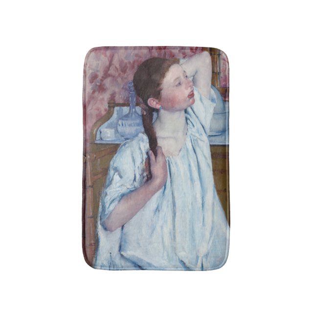 Alfombrilla De Baño Mary Cassatt - Chica que organiza su pelo (Frente vertical)