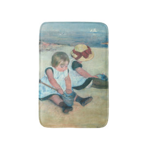 Alfombrilla De Baño Mary Cassatt - Niños jugando en la playa