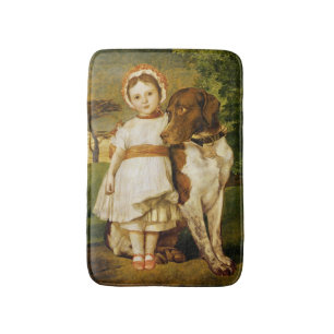 Alfombrilla De Baño Mary Fox Con Su Perro De Puntero Español (G.F. Wat