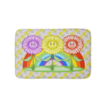 Masa de baño de flores feliz