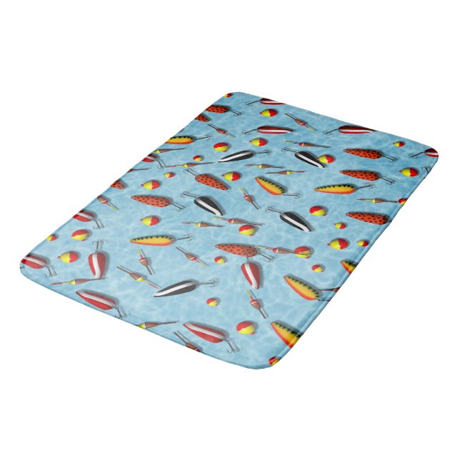 Alfombrilla De Baño Masa de baño - Pescadores y Lures (Angular)