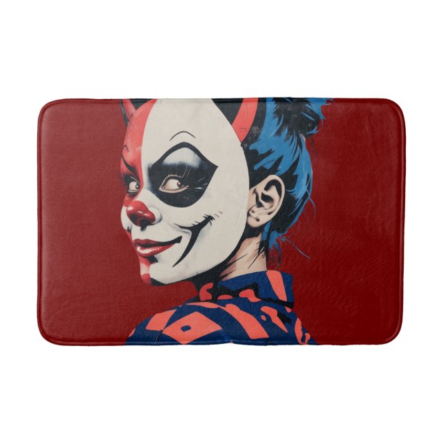 Alfombrilla De Baño Máscara de Edgy Harlequin (Anverso)