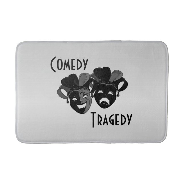 Alfombrilla De Baño Máscaras de teatro de comedia y tragedia (Anverso)