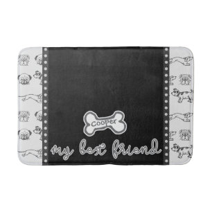 Alfombrilla De Baño Mascota de personalizado de brújula media de baño