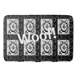 Alfombrilla De Baño Mascota Patrón Husky.. ¡Vaya!
